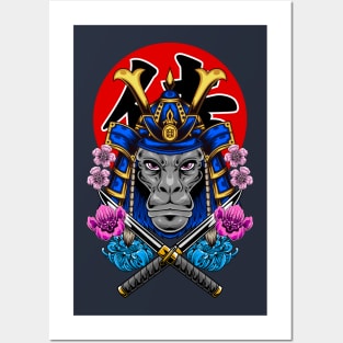 Samurai Gorilla 01 Posters and Art